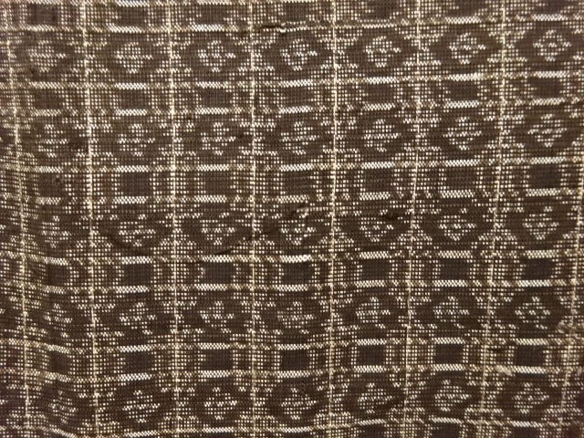 JAPANESE KIMONO / ANTIQUE KIMONO / DORO OSHIMA TSUMUGI / WOVEN ABSTRACT